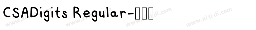 CSADigits Regular字体转换 CSADigits Regular字体转换